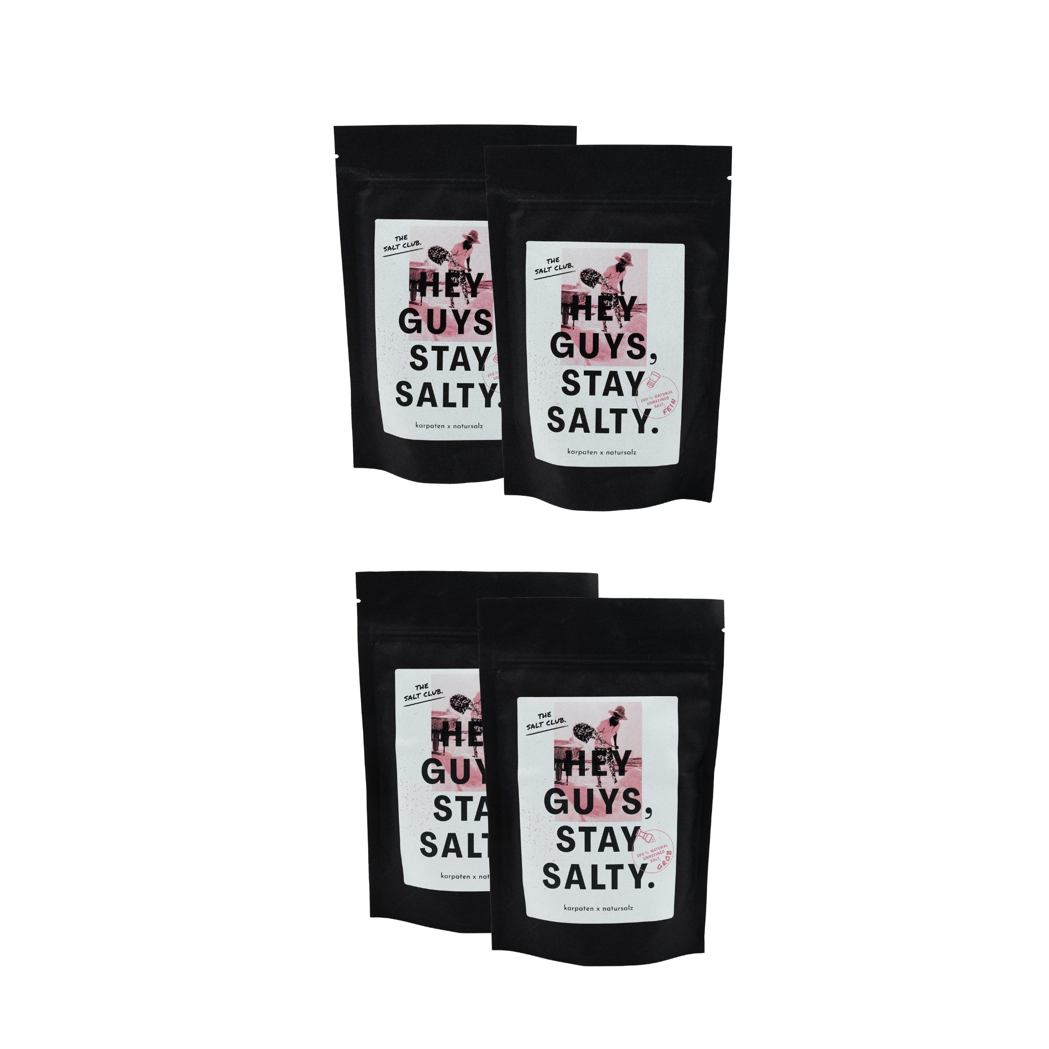 Karpaten Natursalz Vorrats-Bundle – 4x Premium Natursalz (fein & grob)