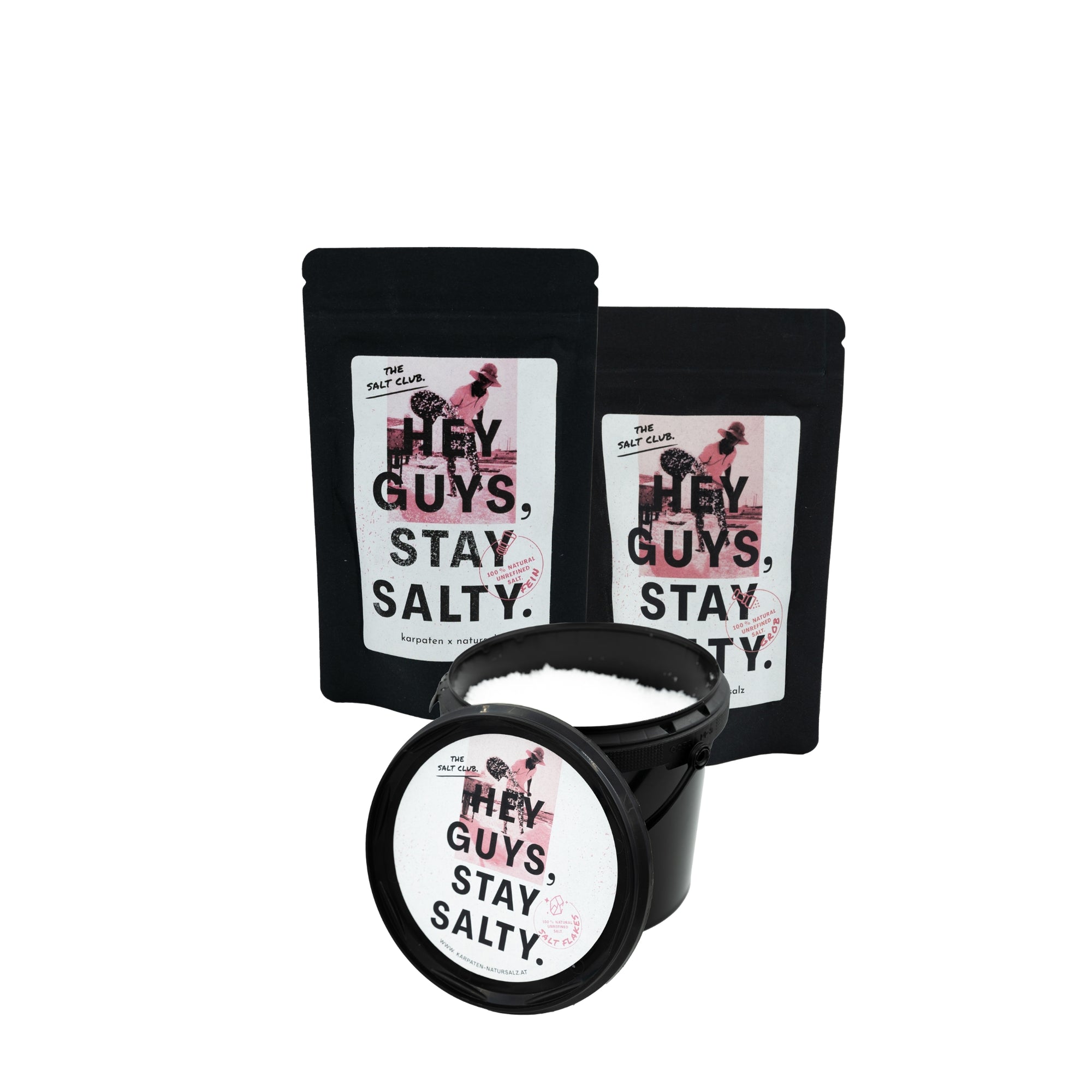 Karpaten Natursalz Bundle klein – fein, grob & Flakes (3er-Set)